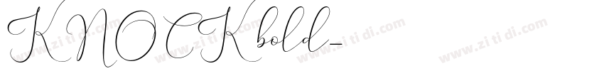 KNOCK bold字体转换